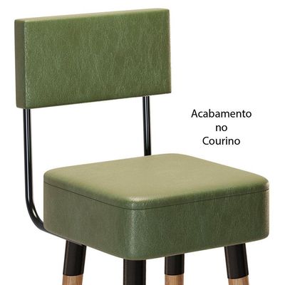 Kit 2 Banquetas Para Bancada Estofada Bariloche Verde
