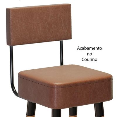 Kit 2 Banquetas Para Bancada Estofada Bariloche Café