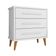 Cômoda Retrô Para Quarto 3 Gavetas Belvedere - Branco - Cor: Branco