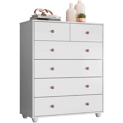 Cômoda Vittória 6 Gavetas - Casa Chick Branco