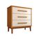 Cômoda Para Quarto 3 Gavetas Charlotte Nature - Off White - Cor: Bege