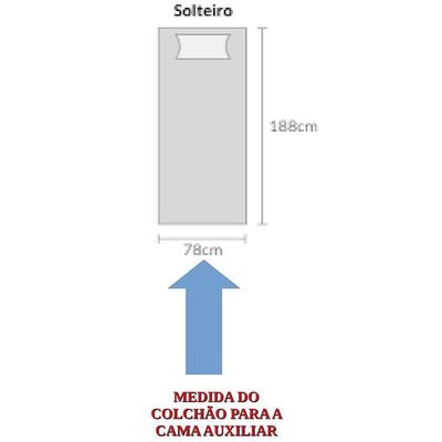 Cama Auxiliar Infanto Juvenil Clara Branco