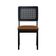 Cadeira Lyon Madeira Maciça Encosto Telinha - Preto Assento Estofado Corano Caramelo