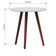 Mesa Lateral Tripé Tampo Mdf E Pés Madeira Eucalipto Maciço - Amêndoa Branco