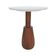 Mesa Lateral Torneada Tampo Redondo ø42 Amêndoa-branco