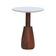 Mesa Lateral Torneada Tampo Redondo ø42 Amêndoa-branco