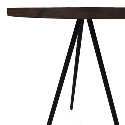 Mesa Lateral Redonda Trilegal ø420x530 Preto-pinhão