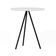 Mesa Lateral Redonda Trilegal ø420x530 Preto-branco