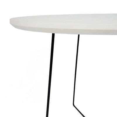 Mesa Lateral Gabi ø420x455 Preto-branco