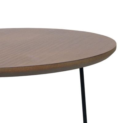 Mesa Lateral Gabi ø420x455 Preto-amêndoa
