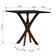 Mesa De Jantar Tiê Tampo Quadrado 80x80 Amêndoa-preto
