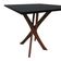 Mesa De Jantar Tiê Tampo Quadrado 80x80 Amêndoa-preto