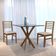 Mesa De Jantar Tiê Tampo Quadrado 80x80 Amêndoa-preto