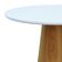 Mesa De Jantar Tampo Em Vidro Base Cone Laminado Cinamomo Natural Tampo ø150 Branco-vidro Branco