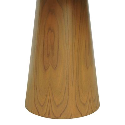 Mesa De Jantar Tampo Em Vidro Base Cone Laminado Cinamomo Natural Tampo 120 Preto-vidro Preto