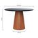Mesa De Jantar Tampo Em Vidro Base Cone Laminado Cinamomo Amêndoa Tampo 150 Mdf Preto-vidro Preto