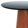 Mesa De Jantar Tampo Em Vidro Base Cone Laminado Cinamomo Amêndoa Tampo 150 Mdf Preto-vidro Preto