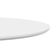Mesa De Jantar Madri Madeira Maciça - Amêndoa Tampo ø150 Laqueado Branco