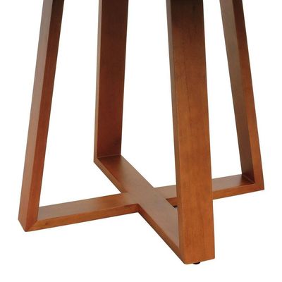 Mesa De Jantar Madri Madeira Maciça - Amêndoa Tampo 120 Laqueado Preto