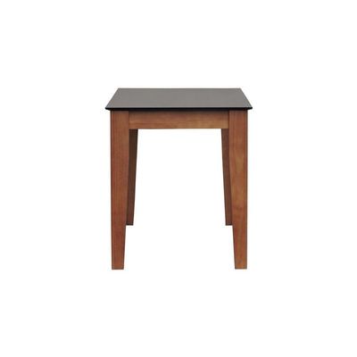 Mesa De Jantar Lyon Pés Madeira Maciça Tampo Mdf Laqueado 135x70 - Amêndoa Preto