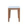 Mesa De Jantar Lyon Pés Madeira Maciça Tampo Mdf Laqueado 135x70 - Amêndoa Branco