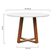 Mesa De Jantar Madri Madeira Maciça - Amêndoa Tampo 120 Laqueado Branco