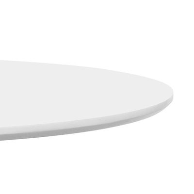 Mesa De Jantar Madri Madeira Maciça - Amêndoa Tampo 120 Laqueado Branco