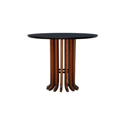 Mesa De Jantar Denver Tampo Redondo 120 Amêndoa-preto