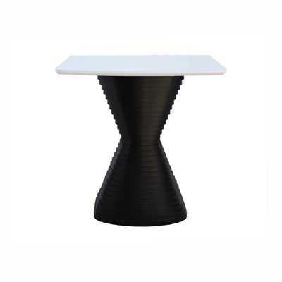 Mesa De Jantar Apollo Tampo Retangular 136x80cm Preto-branco