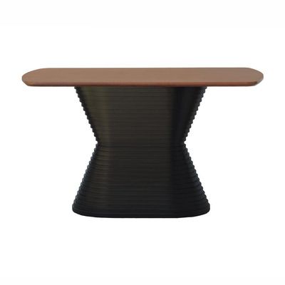 Mesa De Jantar Apollo Tampo Retangular 136x80cm Preto-amêndoa