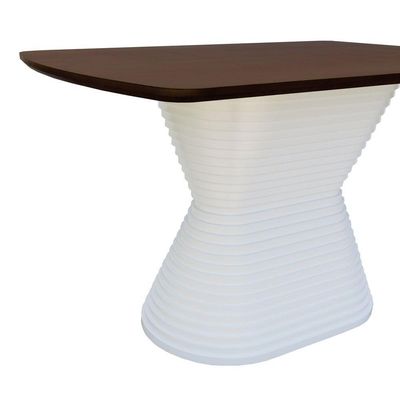 Mesa De Jantar Apollo Tampo Retangular 136x80cm Branco-amêndoa