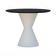 Mesa De Jantar Apollo Tampo Redondo ø100 Branco-preto