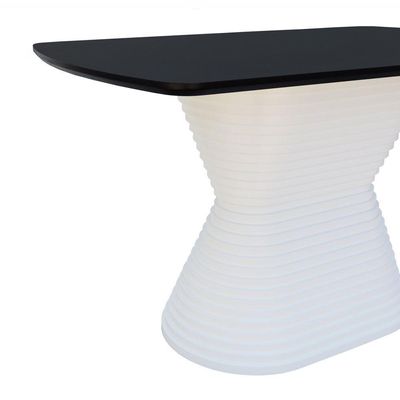 Mesa De Jantar Apollo Tampo Retangular 136x80cm Branco-preto
