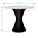 Mesa De Jantar Apollo Tampo Redondo 120 Preto-branco