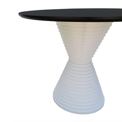 Mesa De Jantar Apollo Tampo Redondo 120 Branco-preto