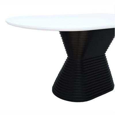 Mesa De Jantar Apollo Tampo Oblongo 180x90cm Preto-branco