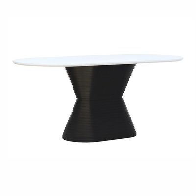 Mesa De Jantar Apollo Tampo Oblongo 180x90cm Preto-branco