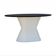 Mesa De Jantar Apollo Tampo Oval 160x90cm Branco-preto