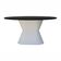 Mesa De Jantar Apollo Tampo Oval 160x90cm Branco-preto