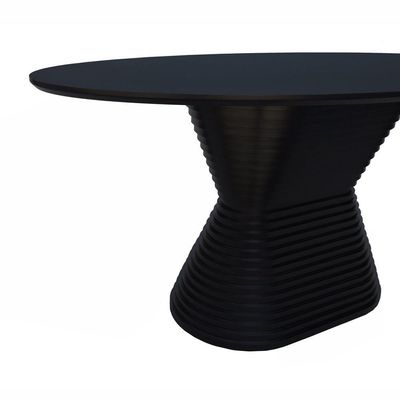 Mesa De Jantar Apollo Tampo Oval 160x90cm Preto