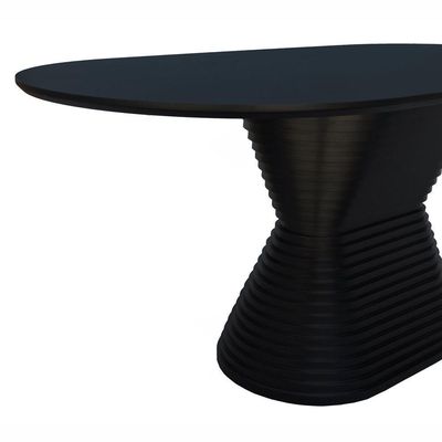 Mesa De Jantar Apollo Tampo Oblongo 180x90cm Preto