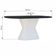 Mesa De Jantar Apollo Tampo Oblongo 180x90cm Branco-preto