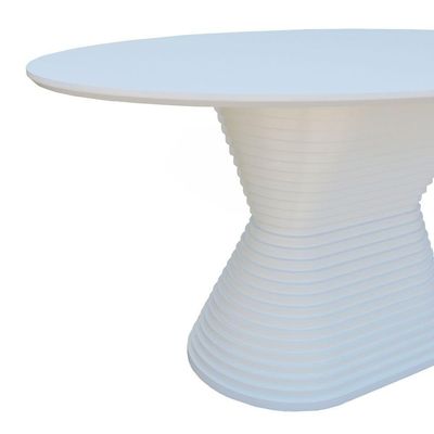 Mesa De Jantar Apollo Tampo Oval 160x90cm Branco