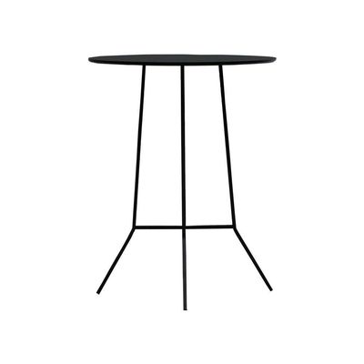 Mesa Alta Bistrô Gabi Metal Redondo - Preto