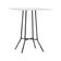 Mesa Alta Bistrô Gabi Metal Quadrado - Branco