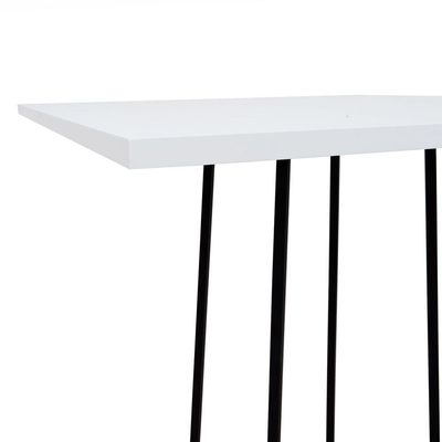 Mesa Alta Bistrô Gabi Metal Quadrado - Branco