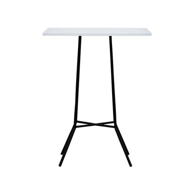Mesa Alta Bistrô Gabi Metal Quadrado - Branco