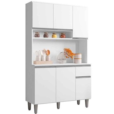Kit De Cozinha Magda 6 Portas E 1 Gaveta Branco