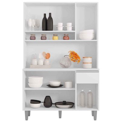 Kit De Cozinha Magda 6 Portas E 1 Gaveta Preto
