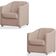 Kit 2 Poltronas Luiza Suede Bege